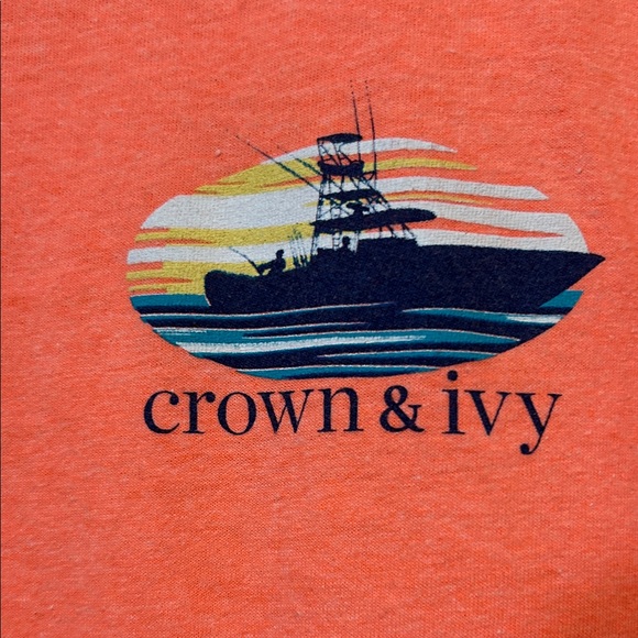 Crown & Ivy Men's Bright Coral Tee - Picture 3 of 5